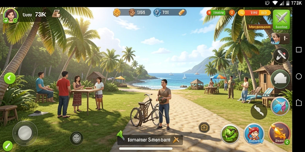 Tangkapan layar gameplay <strong>73K</strong> yang menampilkan tindakan seru dan grafis yang menarik.