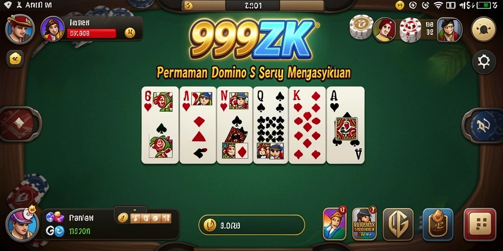 Tampilan gameplay Domino yang menarik dan interaktif.