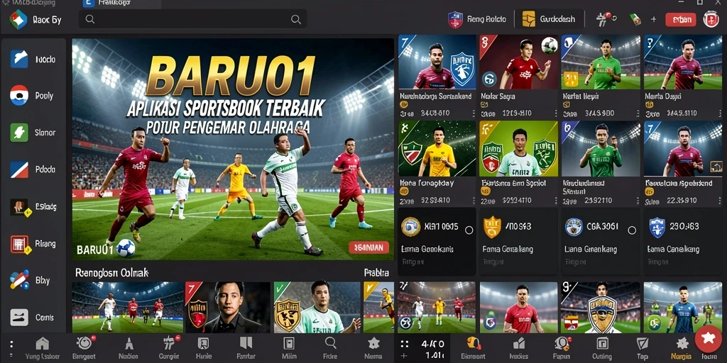 Tampilan menarik dari gameplay aplikasi Sportsbook BARU01.