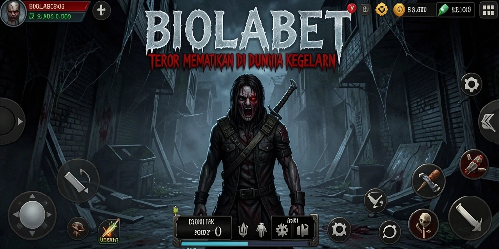 Tampilan gameplay menakutkan di BIOLABET dengan suasana menyeramkan.