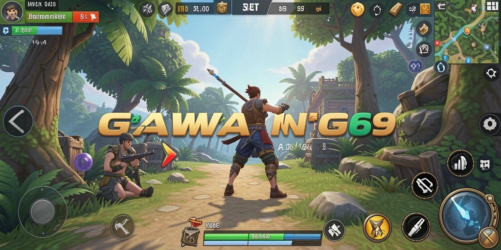 Screenshot menampilkan aksi menakjubkan di dunia Open World GAWANG69.