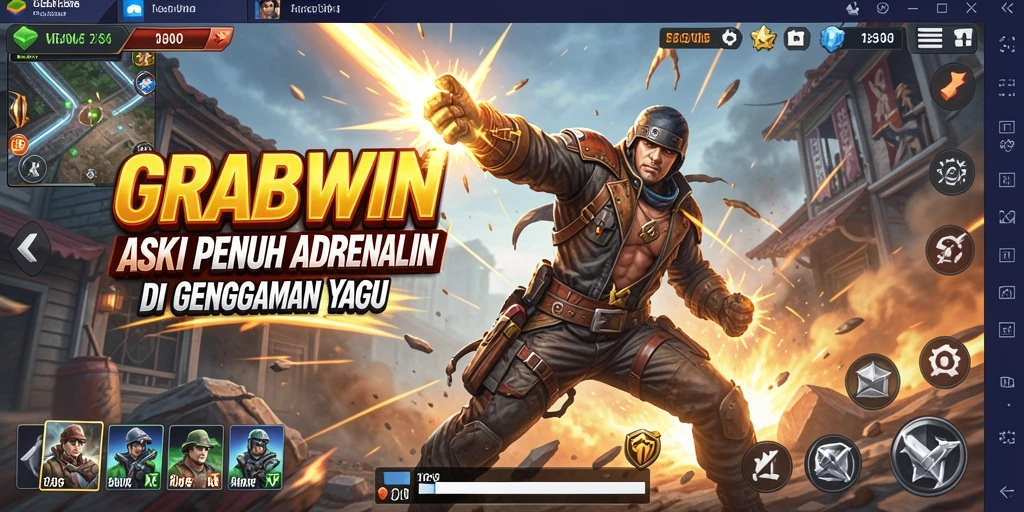 Tampilan gameplay GRABWIN yang seru dan penuh aksi.