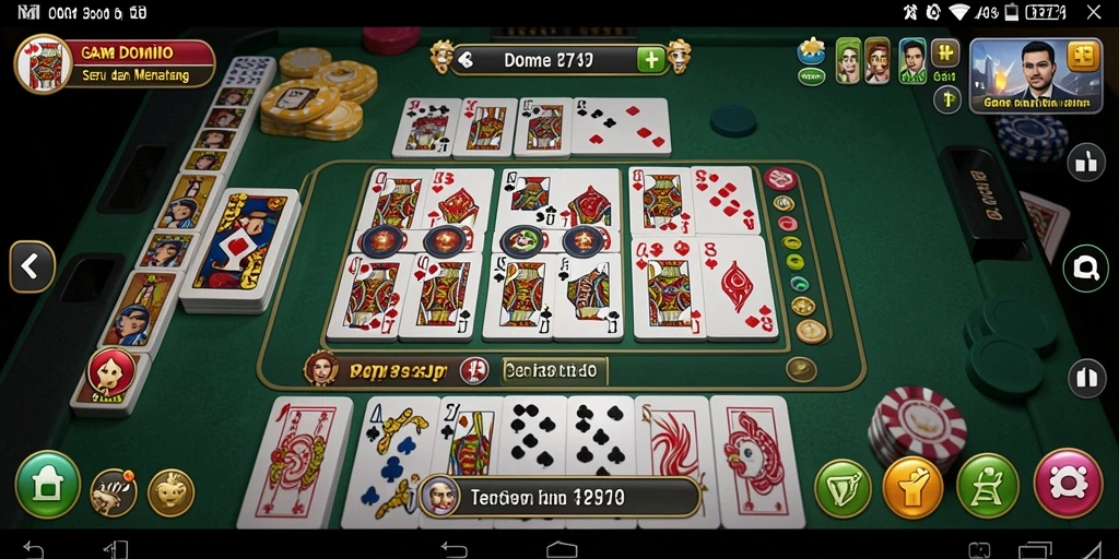 Screenshot gameplay menarik HARAPJP dalam permainan Domino.