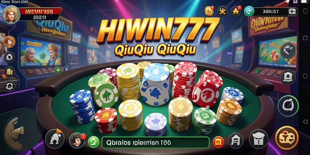Screenshot HIWIN777 menampilkan serunya bermain QiuQiu.