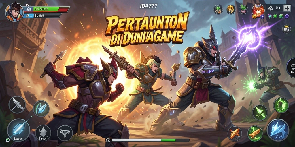 Tampilan action-packed dari gameplay fighting IDA777 yang seru.