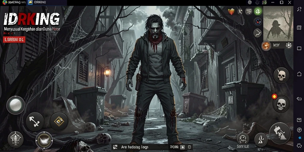 Screenshot gameplay menampilkan suasana Horror yang mencekam.