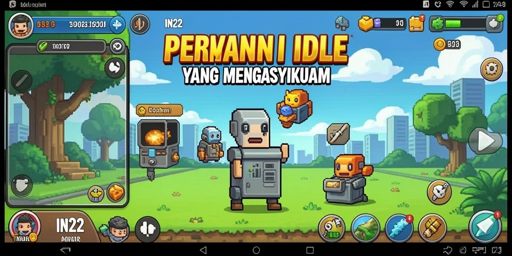 Tampilan grafis menarik dari gameplay IN22 yang mengasyikkan.