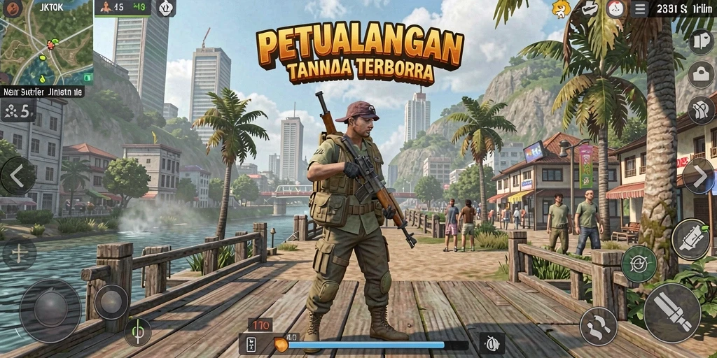 Tampilan gameplay salah satu lokasi menarik di JKTOK.