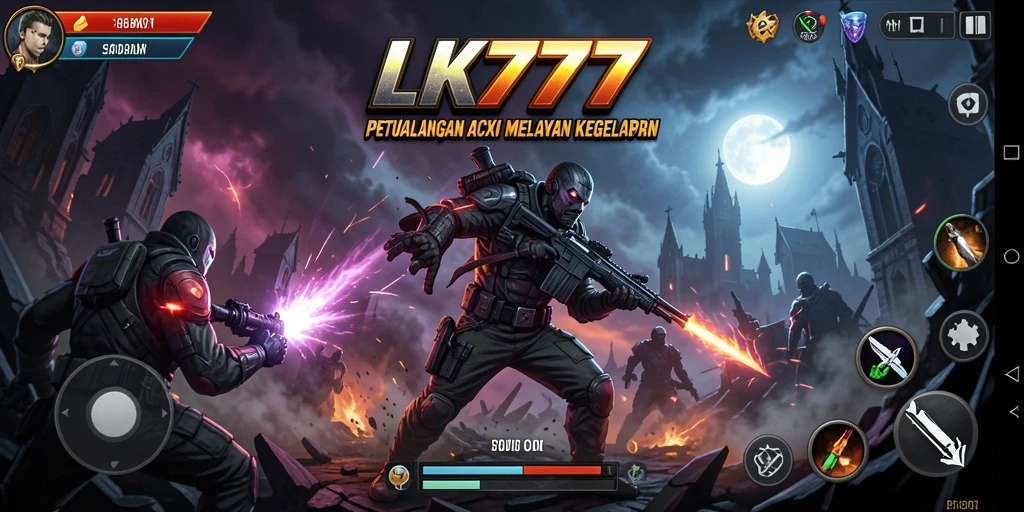 Tangkapan layar menunjukkan pertarungan epik dalam gameplay LK777.