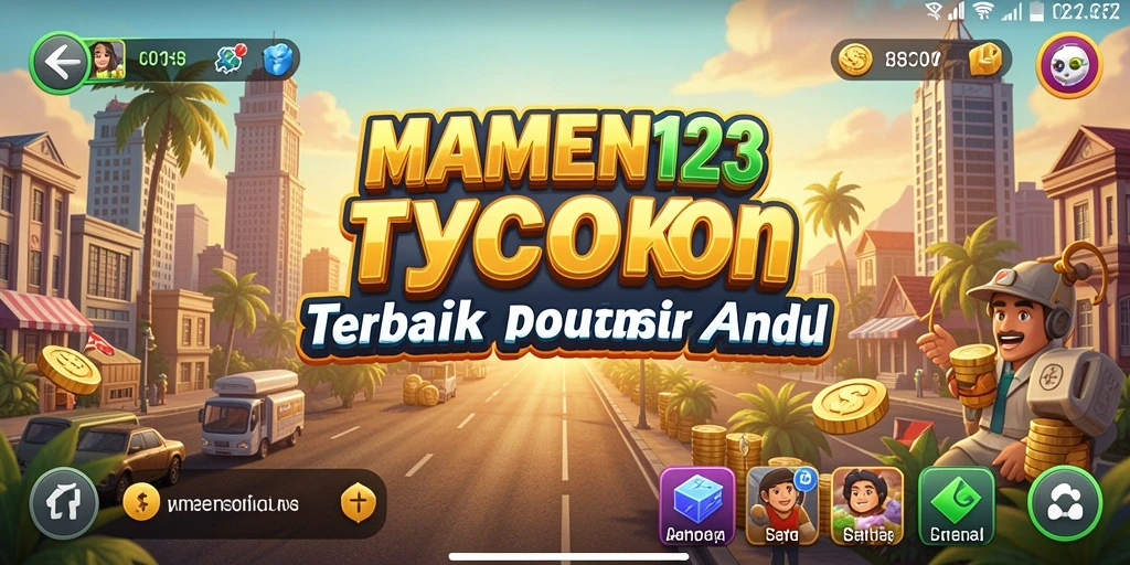 Screenshot gameplay MAMEN123 menampilkan antarmuka manajerial yang menarik.