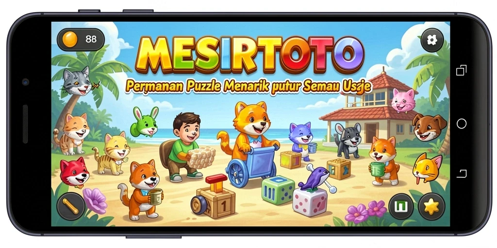Screenshot gameplay MESIRTOTO menampilkan tantangan puzzle yang menarik.