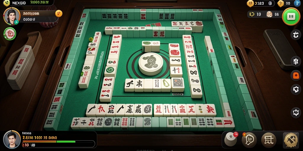 Screenshot utama NEXGID menampilkan gameplay Mahjong yang menarik.