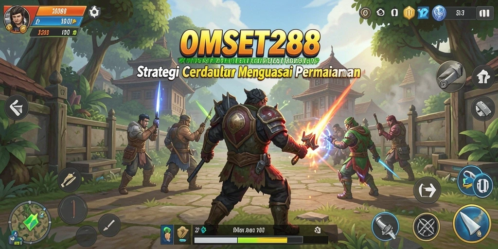 Screenshot gameplay OMSET288 menampilkan pertempuran strategis yang mendebarkan.