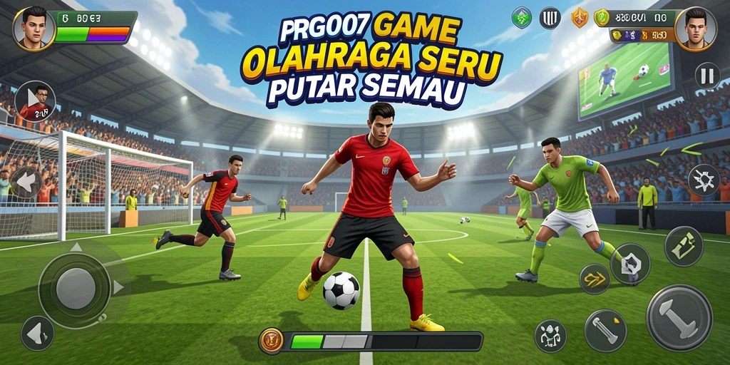 Tampilan gameplay seru di PRG007, menunjukkan aksi olahraga yang mendebarkan.