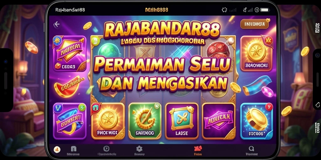 Gameplay seru RAJABANDAR88 dengan berbagai tema slot.