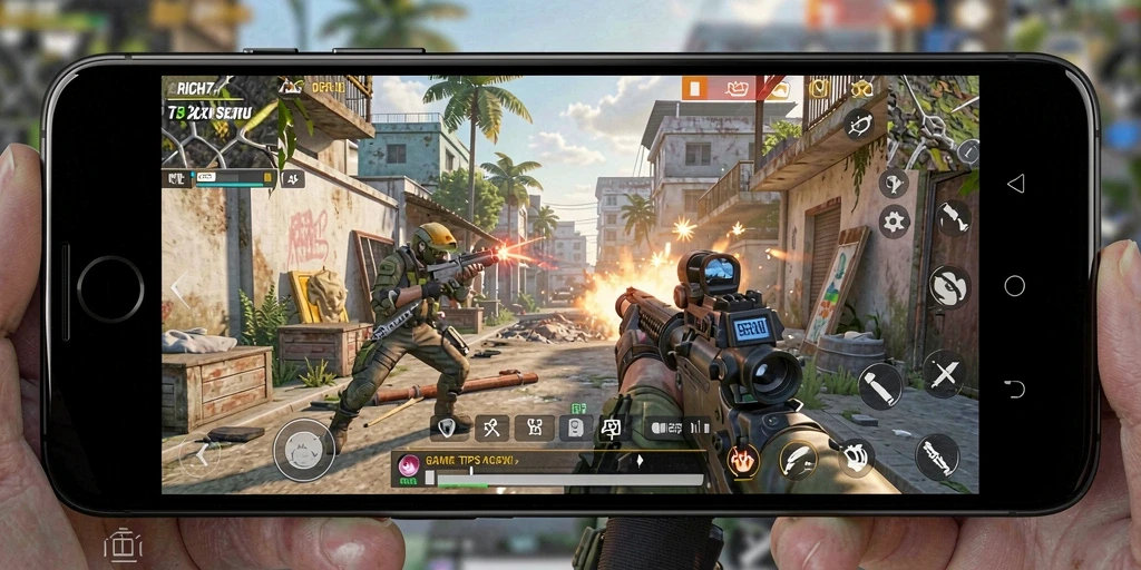 Screenshot RICH7 menampilkan aksi tembak-menembak yang seru.