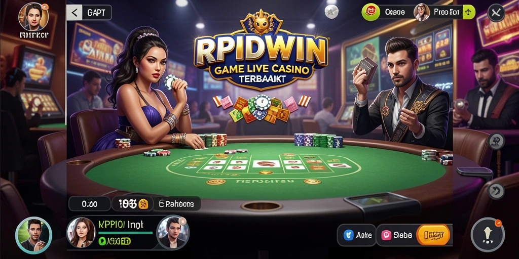 Tampilan gameplay RPIDWIN yang menegangkan dan interaktif di Live Casino.
