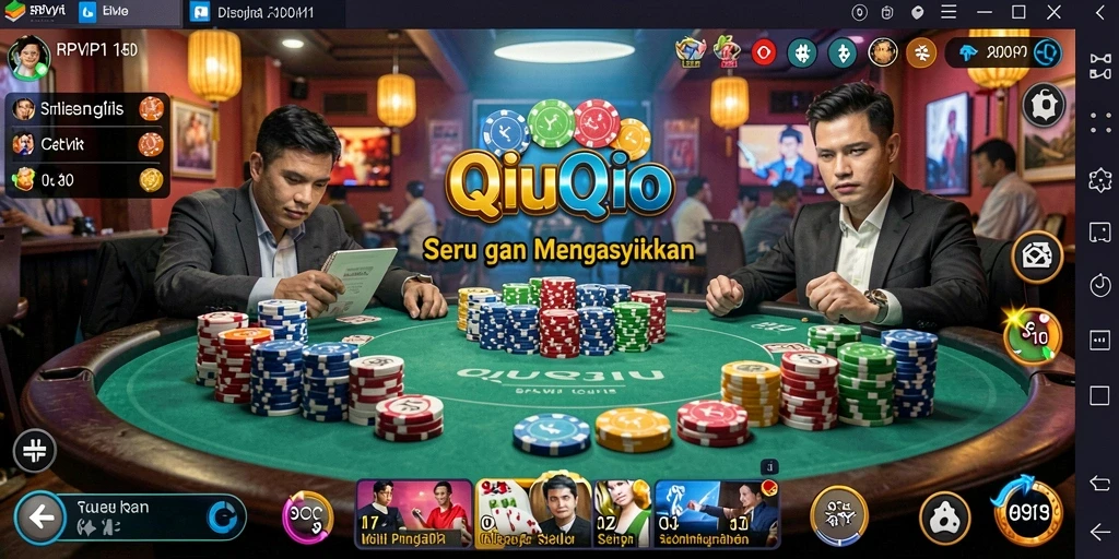Tampilan permainan QiuQiu yang menarik dan kompetitif.