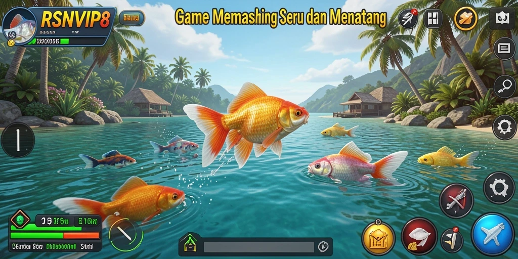 Tangkapan ikan besar di RSNVIP8 dengan grafis mendetail.