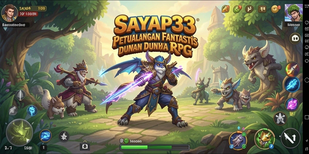 Tampilan petualangan epik dalam gameplay SAYAP33 yang memukau.