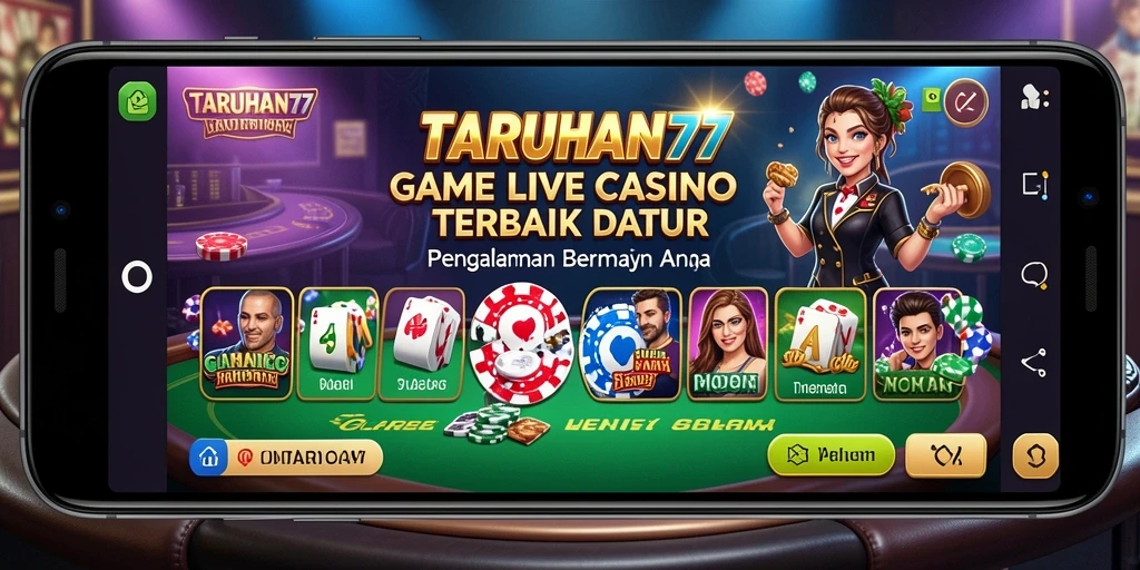 Tampilan gameplay Live Casino yang mendebarkan di TARUHAN77.