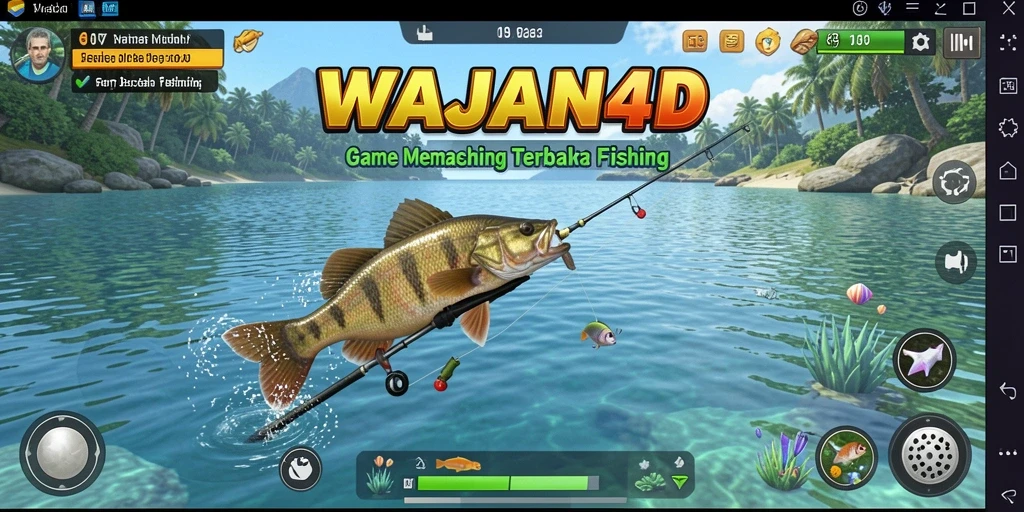 Tangkapan ikan spektakuler dalam gameplay WAJAN4D yang memukau.